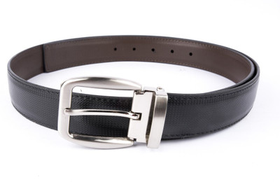 

Pacific Gold Men Formal Black Synthetic Reversible Belt, Black;brown