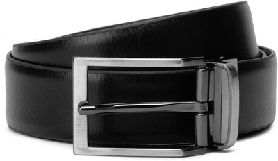 

Newhide Men Black, Brown Metal Reversible Belt, Black and brown