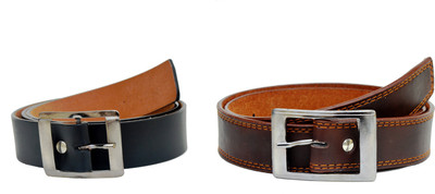 

Tiwari Collection Men Black Artificial Leather Belt, Black;brown