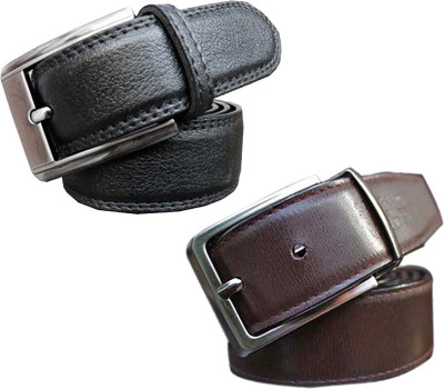 Kritika Boys Casual Black, Brown Genuine Leather Reversible Belt