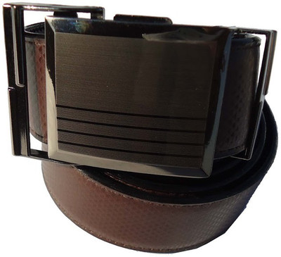 

P&E Men Formal Brown Artificial Leather Reversible Belt