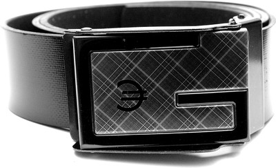 

MADLEY Men Casual Black Genuine Leather Belt