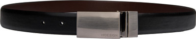 

Hidesign Men Black, Tan Genuine Leather Reversible Belt