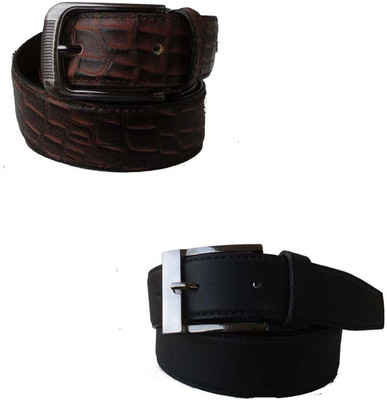 

Klaska Men Casual Black Genuine Leather Belt