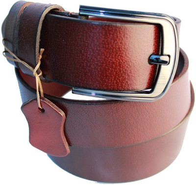 

Lion Heart Men Casual Maroon Genuine Leather Belt, Cherry