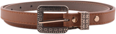 

Buckle Up Women Casual Tan Artificial Leather Belt