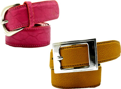 

Wholesome Deal Women Casual Multicolor Synthetic Belt, Brown and red