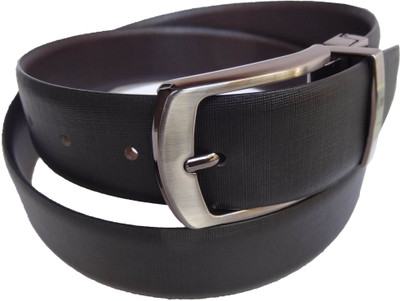 

eXcorio Men Formal Black Genuine Leather Reversible Belt, Black:brown