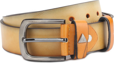 

Swiss Design Men Yellow Genuine Leather Belt