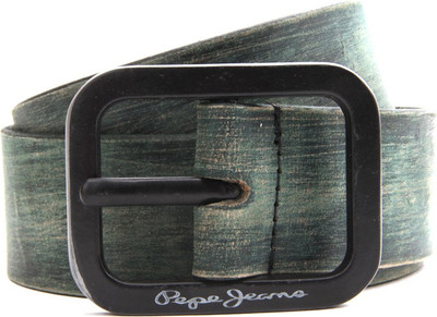 

Pepe Jeans Men Green Genuine Leather Belt, Olive