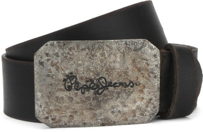 

Pepe Jeans Men Black Genuine Leather, Metal Belt
