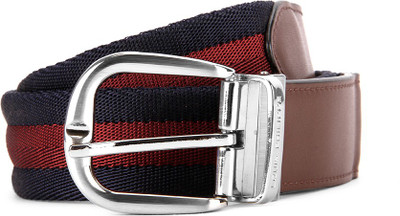 

Louis Philippe Men Blue, Red Reversible Belt, Red + beige