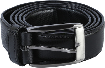 

TIE & CUFFS Men Formal, Party Black Genuine Leather Belt