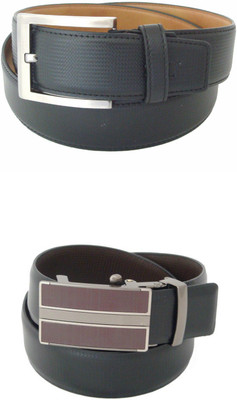 

SFA Men Formal Black Artificial Leather Reversible Belt