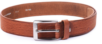

Buckle Up Men Tan Genuine Leather Belt