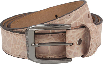 

Exotique Men Casual Beige Genuine Leather Belt