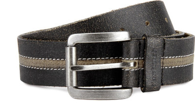 Fastrack Men Black Genuine Leather Belt