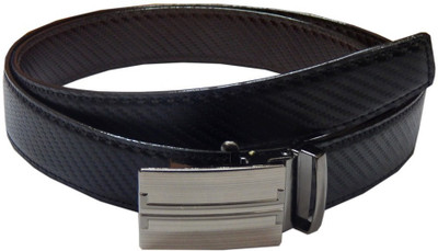 

Navaksha Men Formal Black Genuine Leather Reversible Belt