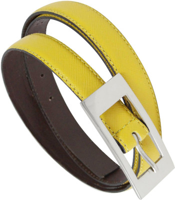 

Midas Women Formal Yellow Genuine Leather Belt