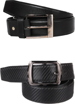 

Lenin Men Evening Black Genuine Leather Belt