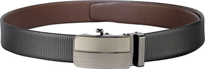 

Teakwood Men Casual Black Genuine Leather Reversible Belt