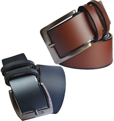 

Wholesome Deal Men Formal Multicolor Artificial Leather Belt, Black and brown