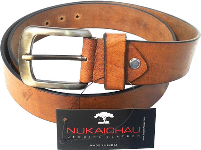 

NUKAICHAU Men Formal Tan Genuine Leather Belt