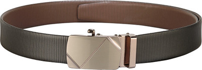 

Teakwood Men Casual Black Genuine Leather Reversible Belt