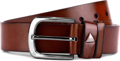 

Swiss Design Men Tan Genuine Leather Belt
