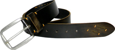 

Pellezzari Men Casual Black Genuine Leather Belt