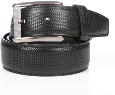 

Walletsnbags Men Formal Black Artificial Leather Belt, Black- b 53