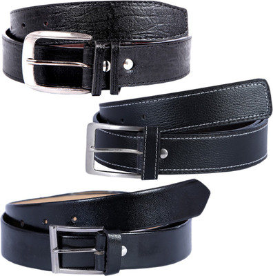 

Kritika's World Men Casual Black Artificial Leather Belt