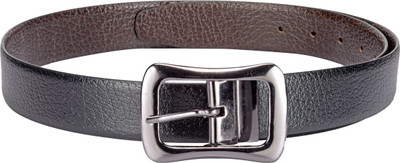 

Teakwood Men Casual Black Genuine Leather Reversible Belt