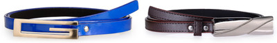 

Allura Women Evening, Party, Casual, Formal Blue, Brown Synthetic Belt