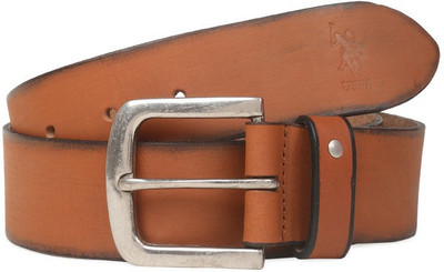 

U.S. Polo Assn Men Casual Brown Genuine Leather Belt, Tan