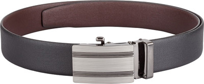 

Teakwood Men Casual Black Genuine Leather Reversible Belt