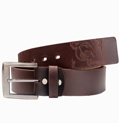 

99Cells Men Casual Brown Genuine Leather Belt