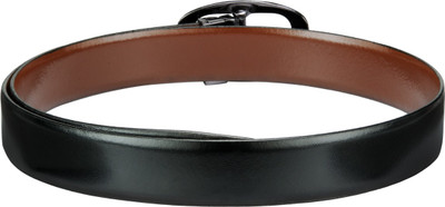 

Teakwood Men Casual Black Genuine Leather Reversible Belt