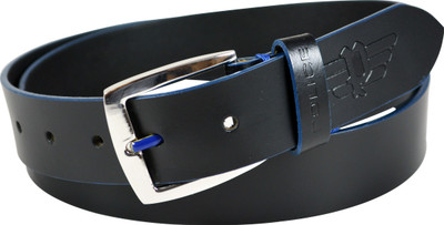 

Police Men Black Genuine Leather Belt, Mid night blue