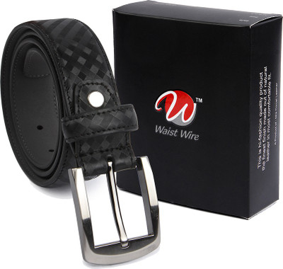 

Waist Wire Men Formal Black Artificial Leather Belt