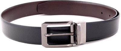 

Buckle Up Men Formal Black Genuine Leather Reversible Belt