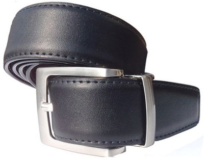 

Sun Shopping Men Formal Black Artificial Leather Reversible Belt, Black and brown