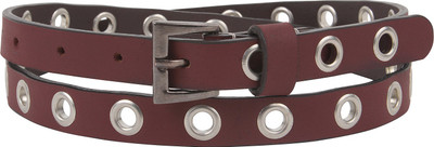 

Aditi Wasan Women Casual, Evening, Party Maroon Genuine Leather Belt, Maroon3