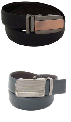 SFA Men Formal Black Artificial Leather Reversible Belt, Blackbrown362613