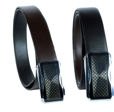 

Revo Men Formal Black, Brown Genuine Leather Reversible Belt