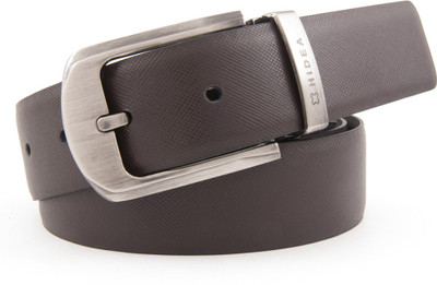 

Hidea Men Formal Multicolor Genuine Leather Reversible Belt, Black - brown