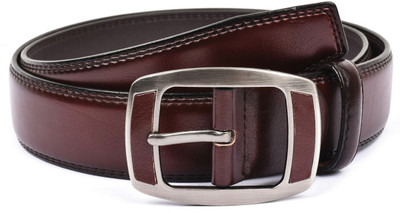 

Buckle Up Men Formal Maroon Artificial Leather Belt
