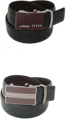 

SFA Men Formal Black Artificial Leather Reversible Belt, Blackbrown33618