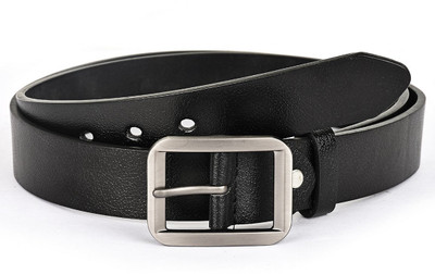 

Buckle Up Men Formal Black Genuine Leather Belt