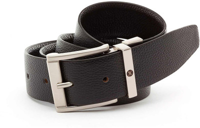 

Viari Men Formal Black Genuine Leather Belt, Black brown